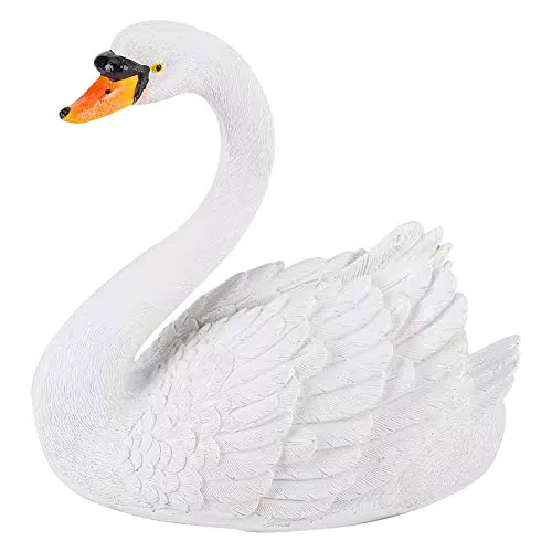 Schwan Figur Teich Dekor - Harz Simulation Ornament für Gartendekoration