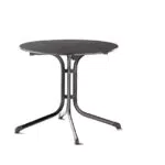 SIEGER Klapptisch vivodur-Platte Ø 85 cm, Materialmix, Eisengrau