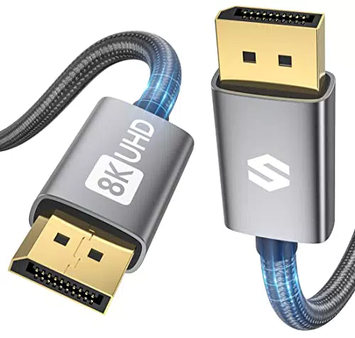 Silkland DisplayPort Kabel 1.4 – 8K@60Hz, 4K@144Hz, VESA-zertifiziert, G-Sync, FreeSync