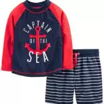 Simple Joys by Carter's Baby Jungen Swimsuit Trunk and Rashguard Rash-Guard-Set