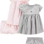 Simple Joys by Carter's Baby Mädchen Short-Sleeve and Sleeveless Dress Sets