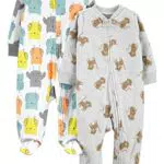 Carter's Baby Jungen Fleece Schlafanzug mit Füßen