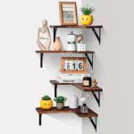 Sinceroduct Eckregal aus Holz – Rustikale Floating Shelves für jeden Raum