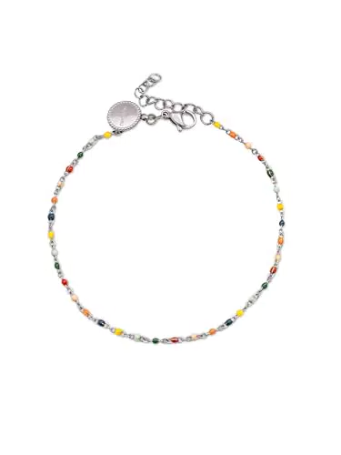 SINGULARU Knöchelbandage Dot Colors - Stilvolle Damenschmuck aus Stahl
