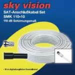 Sky Vision Sat-Anschlusskabel - Hochwertiges 10m Kabel für optimale Verbindung