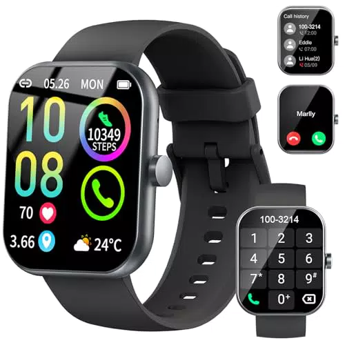 Smartwatch Fitness Tracker mit Telefonfunktion, Pulsmesser und Schlafmonitor