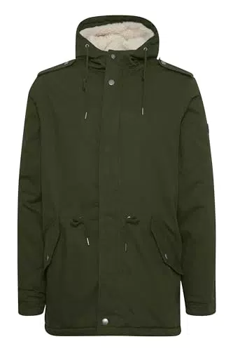 Solid SDDarnell Herren Winterjacke Parka gefüttert mit Teddy-Futter und Kapuze