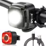 SPGOOD Fahrradlicht Set - StVZO zugelassen, USB-C aufladbar, IPX5 wasserdicht