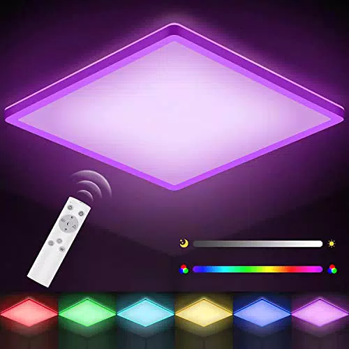 STANBOW Dimmbare LED Deckenleuchte mit Fernbedienung, IP44 für Bad und Wohnzimmer