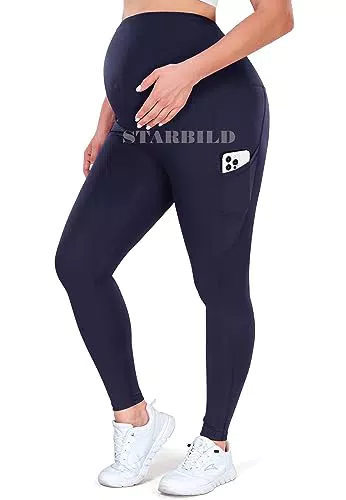 STARBILD Umstandsleggings mit Taschen, blickdicht und bequem für Schwangere