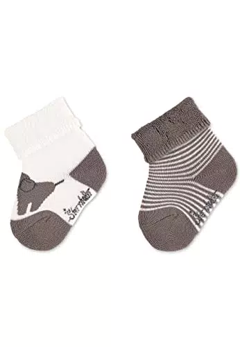 Sterntaler Baby Socken Elefant Eddy - Unisex Babysöckchen im Doppelpack