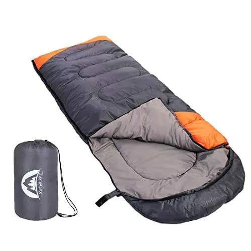 SWTMERRY Schlafsack für 3-4 Jahreszeiten – ideal für Wandern und Campen