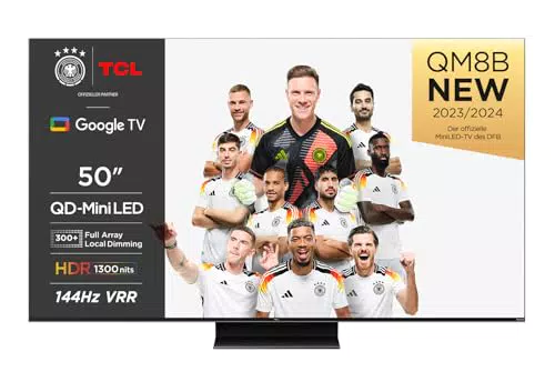 TCL 50QM8B MiniLED TV 50”, QLED, 4K HDR, Google TV, Dolby Vision, Game Master Pro