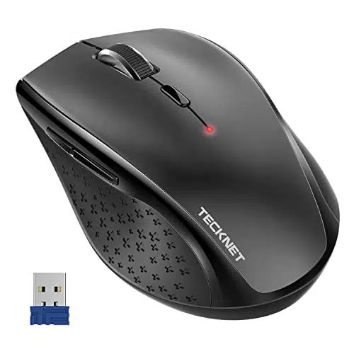 TECKNET Kabellose Maus 4800 DPI mit USB Empfänger für PC, Laptop und Mac