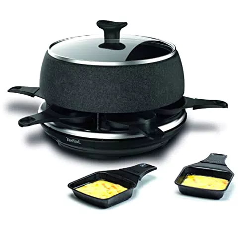Tefal Raclette & Fondue Cheese'n Co RE12C8 | Elektrischer Raclette-Grill für 6 Personen