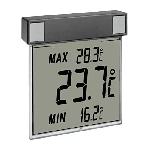 TFA Dostmann Digitales Fensterthermometer 30.1025.10 zur Außentemperaturmessung