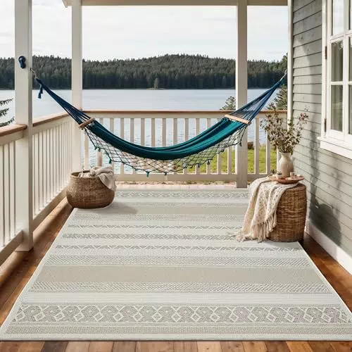 The Carpet Calgary - Robuster Outdoor Teppich im modernen Boho-Design
