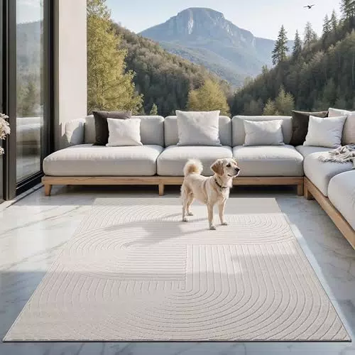 Santo Plus Moderner Teppich - Hochwertiger Boho Teppich für Wohnzimmer und Schlafzimmer