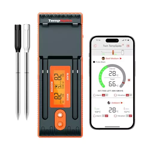 ThermoPro Twin TempSpike Bluetooth Fleischthermometer für Grill und Ofen