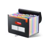 ThinkTex A4 Dokumentenmappe mit 12 Fächern und Gummizugverschluss