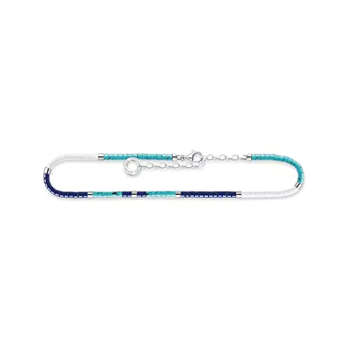 THOMAS SABO Fußkette 925 Sterlingsilber AK0038-775-7 mit blauen Steinen
