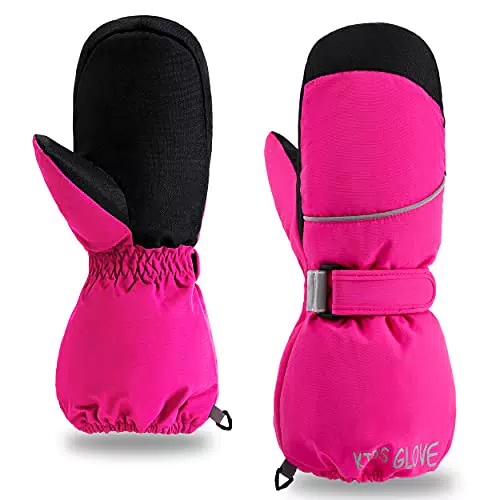 ThxToms Kinder Ski Handschuhe Fäustlinge - Wasserdicht, Winddicht, Warm