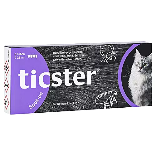 TICSTER Spot-on für Katzen - Effektives Floh- und Zeckenmittel mit natürlichem Wirkstoff