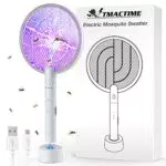 TMACTIME Elektrische Fliegenklatsche 4000V mit UV Mückenlampe 2 in 1