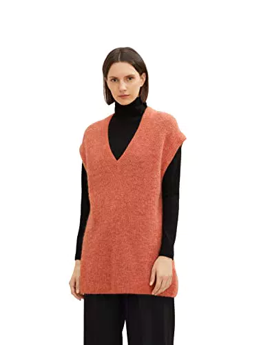 TOM TAILOR Damen 1034075 Pullunder mit V-Ausschnitt