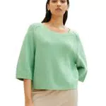 TOM TAILOR Damen 1035302 Basic Pullover, 31034 - Okra Green