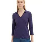 TOM TAILOR Damen T-Shirt mit Kragen, Modell 1035399