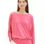 TOM TAILOR Damen Basic Langarmshirt mit U-Boot Ausschnitt