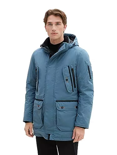 TOM TAILOR Herren 1037356 Winterparka mit Abnehmbarer Kapuze