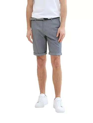 TOM TAILOR Herren Slim Fit Chino Shorts mit Gürtel