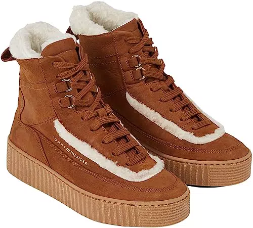 Tommy Hilfiger Damen Essential Lace Up Warmbootie Niedrige Stiefel