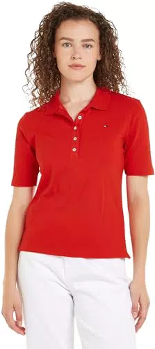 Tommy Hilfiger Damen Poloshirt Kurzarm 1985 Regular Fit Pique