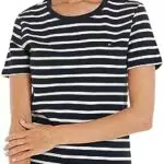 Tommy Hilfiger Damen T-Shirt Kurzarm Slim Cody Rib C-Neck Slim Fit