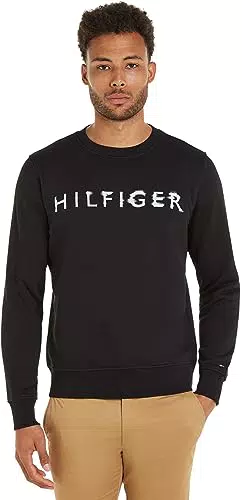 Tommy Hilfiger Herren Sweatshirt Crew-Neck ohne Kapuze