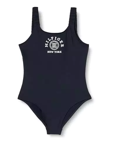 Tommy Hilfiger Mädchen Badeanzug One Piece Sportlich