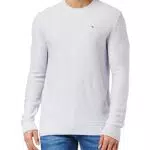 Tommy Jeans Herren Pullover Strickpullover, Silber,