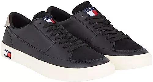 Tommy Jeans Herren Vulcanized Sneaker Schuhe, Weiß