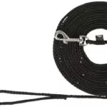 TRIXIE Schleppleine SM, 5 m ø 5 mm in schwarz - Lange Hundeleine für Training und Outdoor - für kleine bis mittelgroße Hunde - 19751