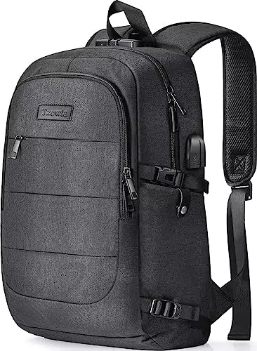Tzowla Laptop Rucksack für Herren und Damen, wasserdicht mit USB-Ladeanschluss