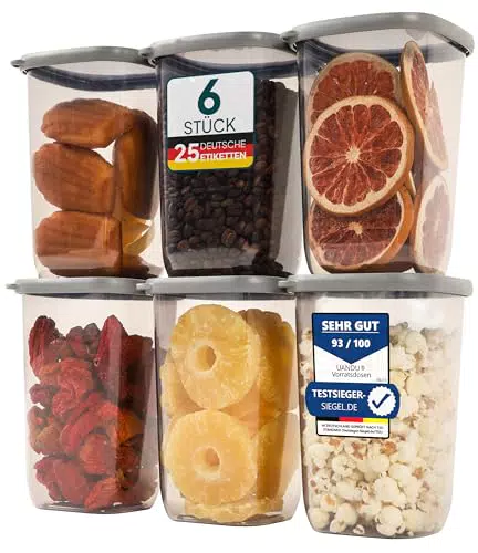 Uandu Vorratsdosen Set - Luftdichte Aufbewahrungsbox für die Küche, BPA-frei