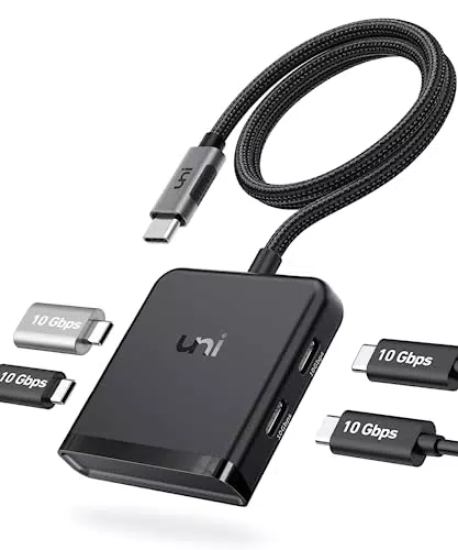 uni USB C 3.2 Hub mit 4 Ports für MacBook, iMac, iPad Pro und mehr