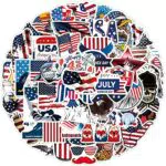 USA Aufkleber - Wasserfeste Flagge für Koffer, Helm und Motorrad