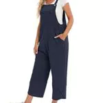 Versear Damen Latzhose mit Taschen, Verstellbare Träger, Lockerer Baggy Overall