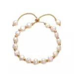 VISSEN Süßwasser Perlen Armband Damen, verstellbar, hypoallergen Schmuck
