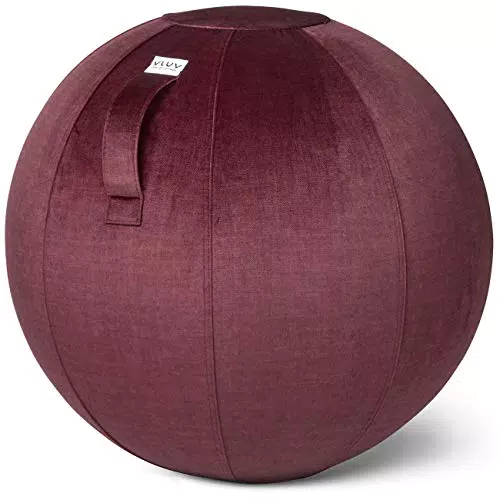 VLUV BOL VARM Stoff-Sitzball - Robuster und formstabiler Samt-Sitzball mit Tragegriff und Bodenring