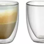 WMF Kult Cappuccino Gläser Set 6-teilig, doppelwandige Gläser 250ml